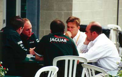 Penske Shocks and Jaguar engineers